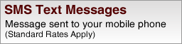 Messages sent to your mobile phone